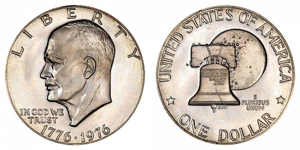 1976 No S Type 2 Eisenhower Ike Dollar 