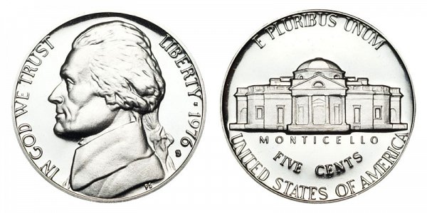 1976 S Jefferson Nickel Proof