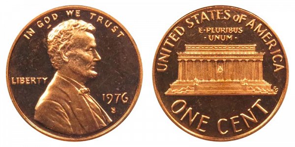 1976 S Lincoln Memorial Cent Penny Proof