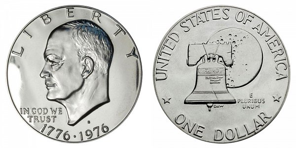 1976 S Type 2 Bicentennial Eisenhower Ike Dollar