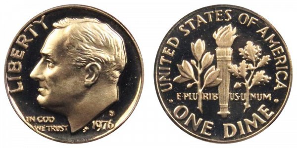 1976 S Roosevelt Dime Proof 