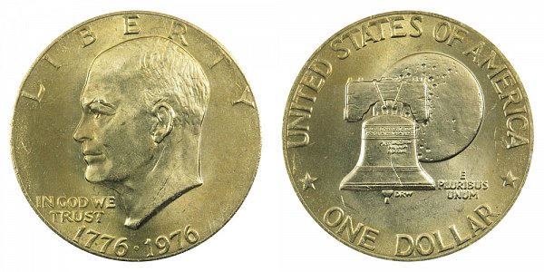 1976 Type 2 Bicentennial Eisenhower Ike Dollar 