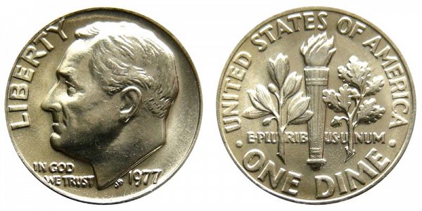 1977 Roosevelt Dime 