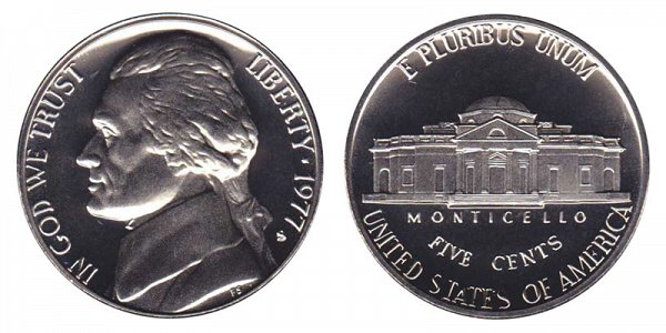 1977 S Jefferson Nickel Proof 