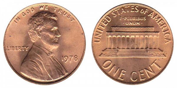 1978 Lincoln Memorial Cent Penny