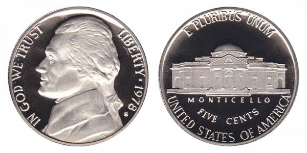 1978 S Jefferson Nickel Proof 