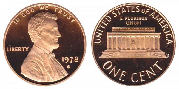 1978 S Lincoln Memorial Cent Penny Proof 