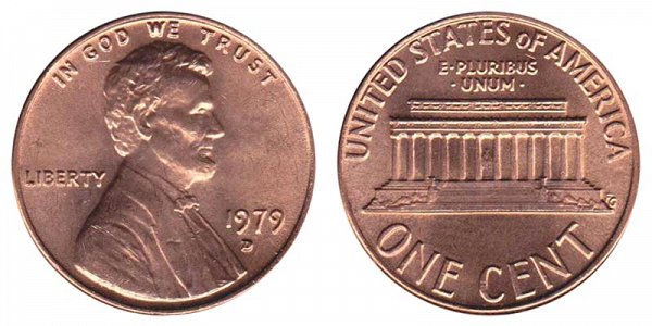 1979 D Lincoln Memorial Cent Penny 
