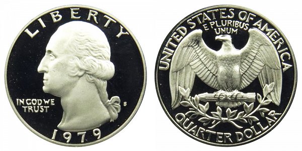 1979 Type 2 Clear S Washington Quarter Proof