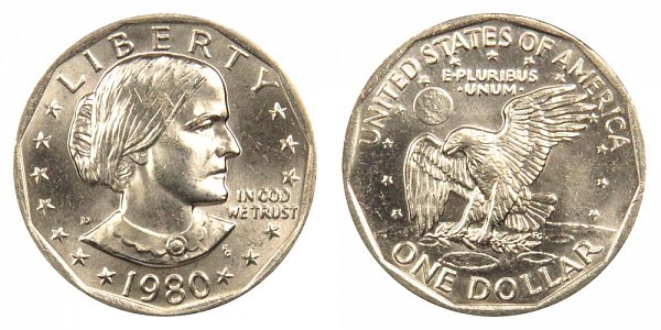 1980 D Susan B Anthony SBA Dollar 