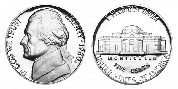 1980 S Jefferson Nickel Proof 