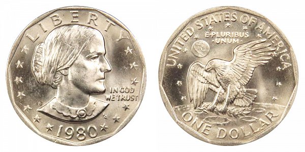 1980 S Susan B Anthony SBA Dollar 