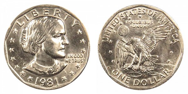 1981 P Susan B Anthony SBA Dollar 