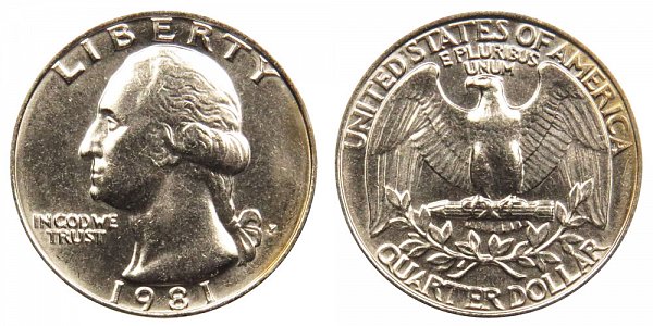 1981 P Washington Quarter 