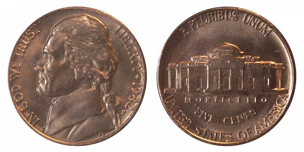 1982 P Jefferson Nickel