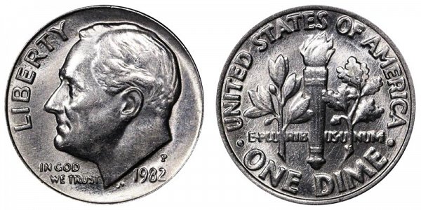 1982 P Roosevelt Dime 