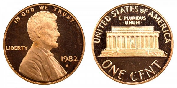 1982 S Lincoln Memorial Cent Penny Proof