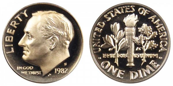 1982 S Roosevelt Dime Proof