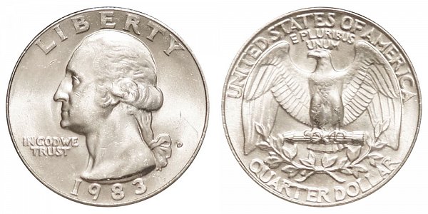 1983 D Washington Quarter