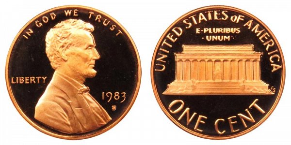 1983 S Lincoln Memorial Cent Penny Proof 