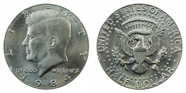 1984 D Kennedy Half Dollar 