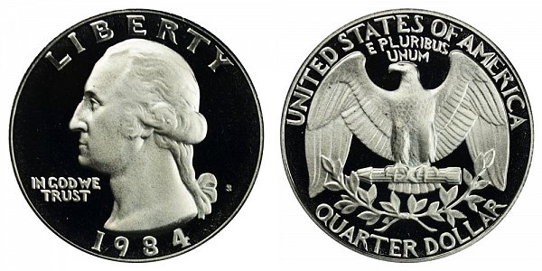 1984 S Washington Quarter Proof 