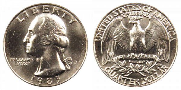 1985 D Washington Quarter