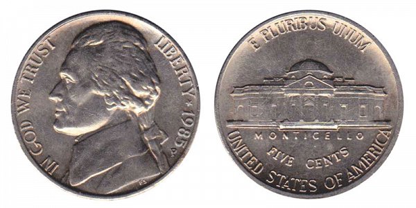 1985 P Jefferson Nickel 