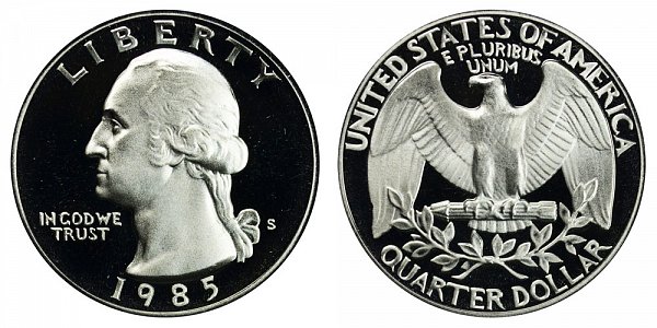 1985 S Washington Quarter Proof 