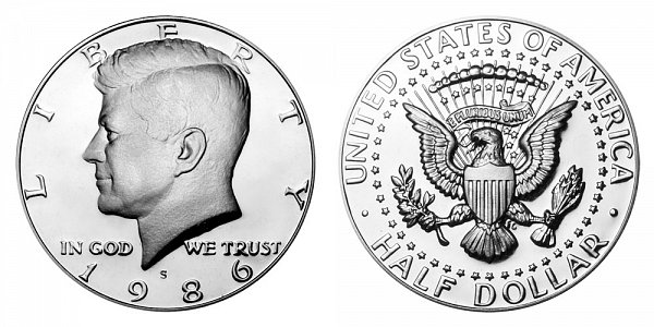 1986 S Kennedy Half Dollar Proof