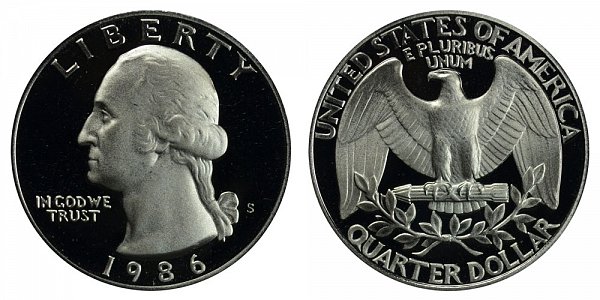 1986 S Washington Quarter Proof 