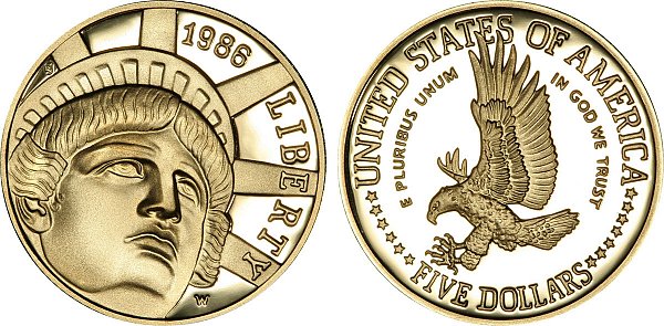 1986 Statue of Liberty Gold Half Eagle