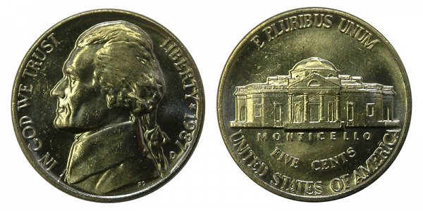1987 D Jefferson Nickel 