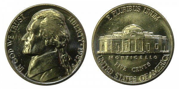 1987 D Jefferson Nickel