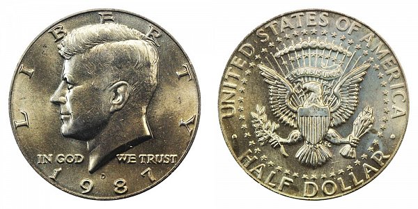 1987 D Kennedy Half Dollar