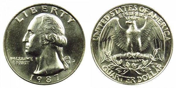 1987 D Washington Quarter 