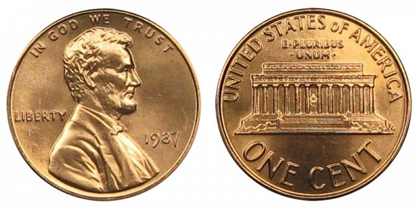 1987 Lincoln Memorial Cent Penny