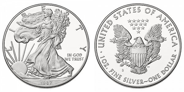 1987 S Proof American Silver Eagle 