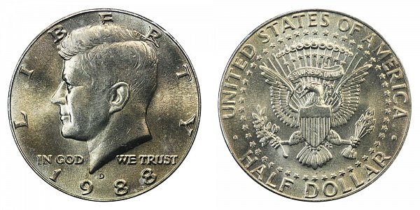1988 D Kennedy Half Dollar 