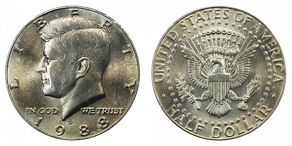 1988 D Kennedy Half Dollar