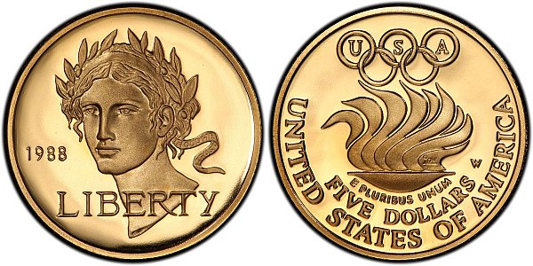 1988 Olympic Gold Half Eagle