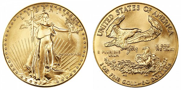 1988 One Ounce American Gold Eagle - 1 oz Gold $50  - MCMLXXXVIII 