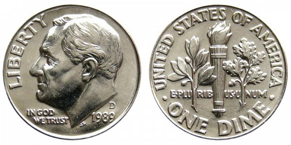 1989 D Roosevelt Dime 