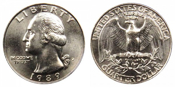 1989 D Washington Quarter