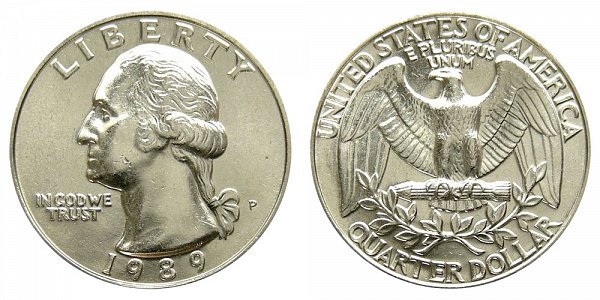 1989 P Washington Quarter