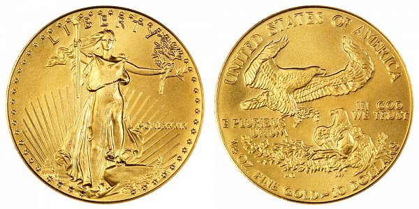 1989 Quarter Ounce American Gold Eagle - 1/4 oz Gold $10  - MCMLXXXIX 