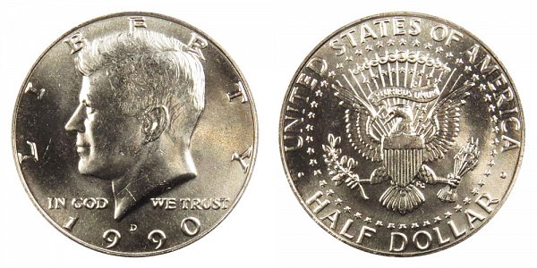 1990 D Kennedy Half Dollar 