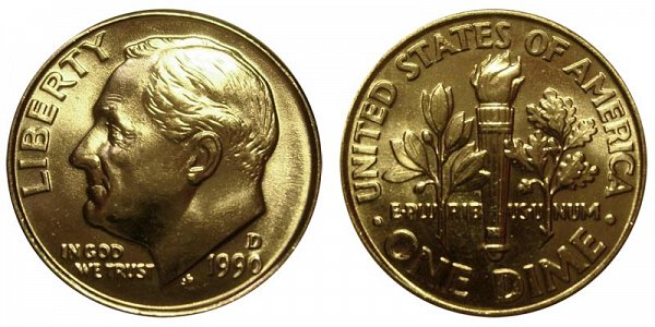 1990 D Roosevelt Dime 