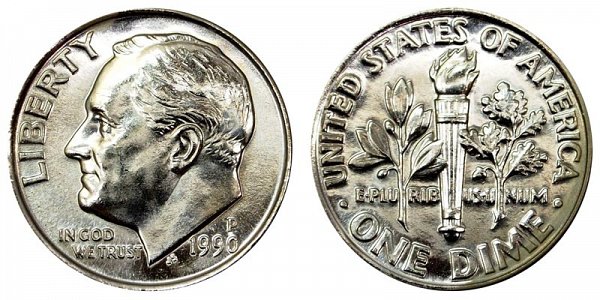 1990 P Roosevelt Dime