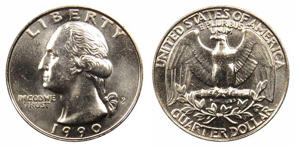 1990 P Washington Quarter